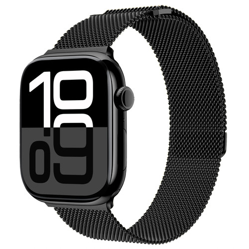 arktisband Apple Watch Milanaise Loop Armband 42/41/40/38 mm Schwarz Edelstahl