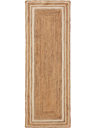 benuta Pure Jute Läufer Jutta Weiß 80x250 cm Handgewebt Natur Teppich Flur