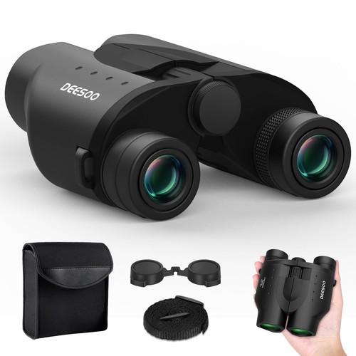 Deesoo 25x32 Fernglas Kompakt 25x BAK-4 Prisma FMC Optik Outdoor Schwarz