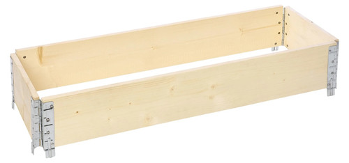 GARRONDA Hochbeet Palettenrahmen Aufsatzrahmen Holz Natur 120x80x20 cm