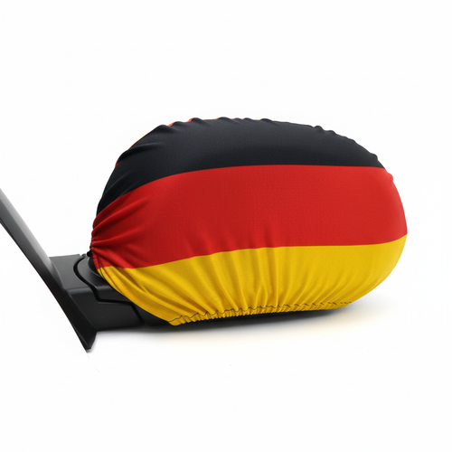 mFLAX Deutschland Außenspiegelflagge 2er Set DEKRA Spiegelhülle Fahne WM EM