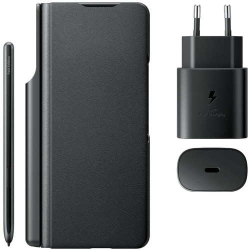Samsung Note Package Galaxy Z Fold3 5G Flip Cover + S Pen + 25W Ladeadapter