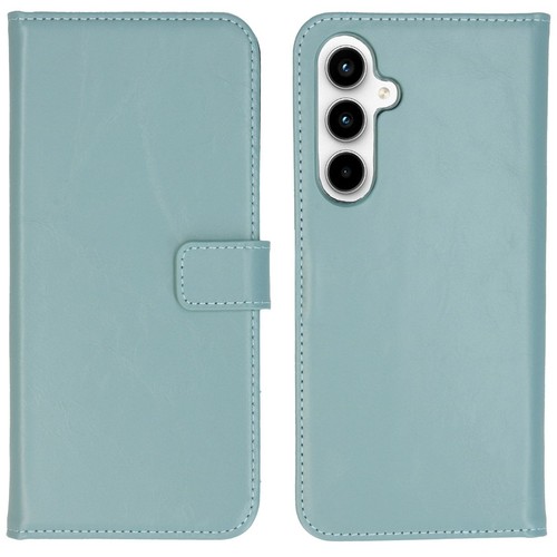 Selencia Echtleder Klapphülle für Samsung Galaxy A35 Bookcase Hellblau