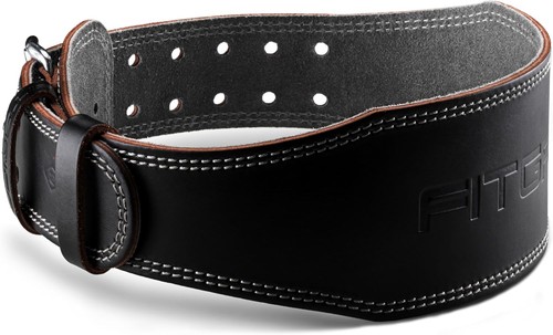 FITGRIFF Classic Gewichthebergürtel Leder L Schwarz Krafttraining Bodybuilding