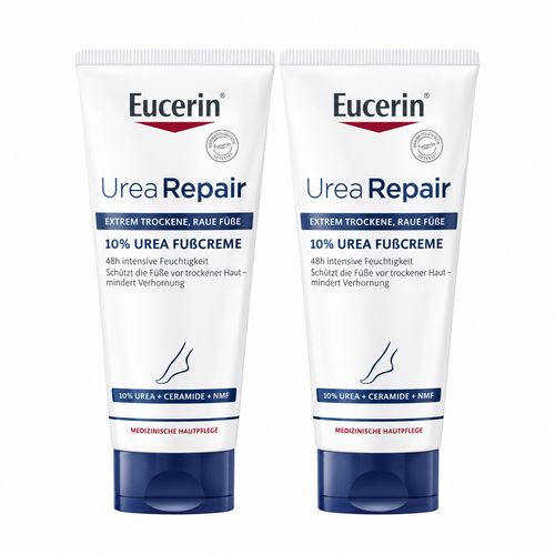 Eucerin UreaRepair Plus Fußcreme 10% Urea Doppelpack 2x100ml für Trockene Füße