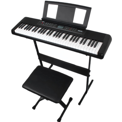 Keyboard E-Piano Set 61 Tasten mit Ständer Hocker & Notenhalter MLS-931