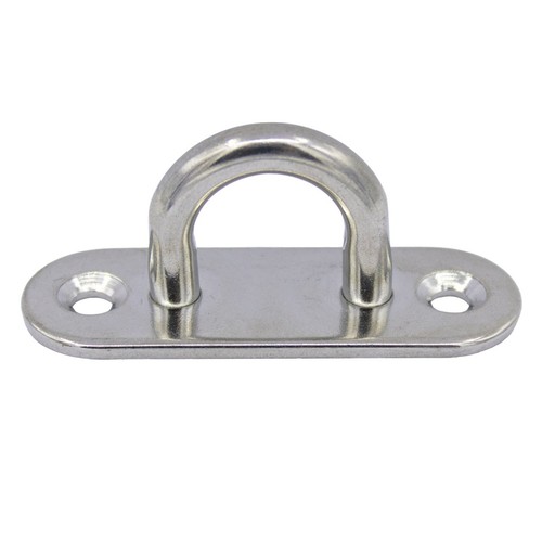 marinetech Augenplatte oval 45x16mm Edelstahl A2 Decksplatte | 10 Stück