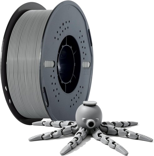 KINGROON PLA Filament 1,75mm für 3D Drucker, 1kg Spule, Grau NPLA004