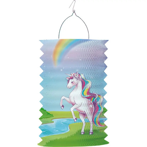 Amscan Zuglaterne Einhorn Dreams 28cm Papierlampion Sankt Martin Laterne Deko