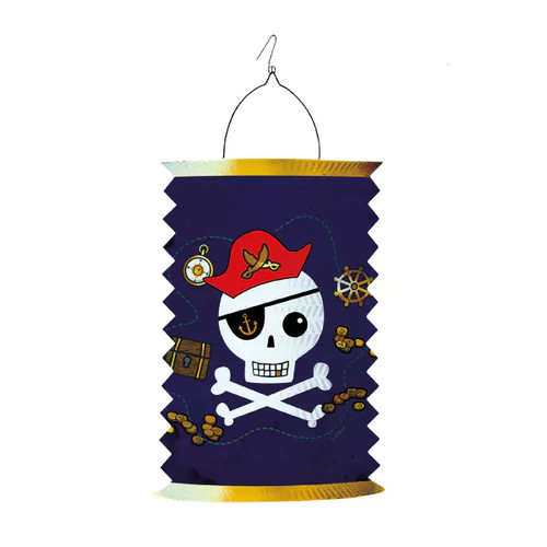 Amscan Zuglaterne Pirat 28 cm Papier Lampion Laterne St Martin Kindergeburtstag