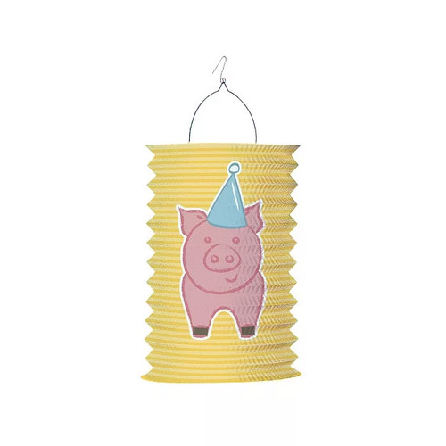 Amscan Zuglaterne Schwein 28 cm Lampion Papierlaterne Laternenumzug Party Deko