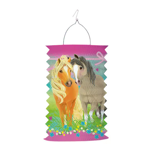 Riethmüller Zuglaterne Pretty Pony Lampion Pferde Motiv Ø 28 cm Laternenumzug