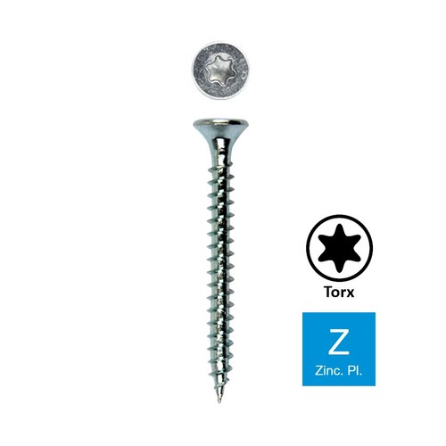 FB Spanplattenschrauben 4,5x40 mm TX20 Senkkopf Holzschrauben verzinkt 500 Stk