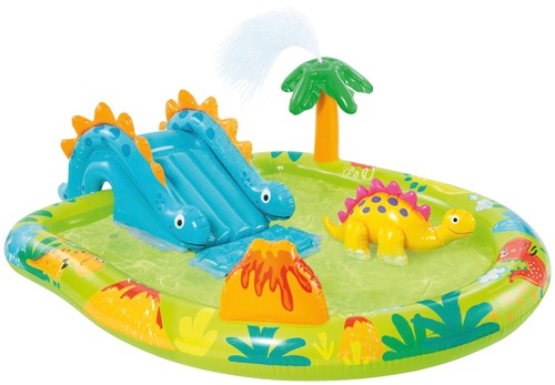 Intex Little Dino Play Center Kinder Planschbecken 191x152x58cm Rutsche Sprüher