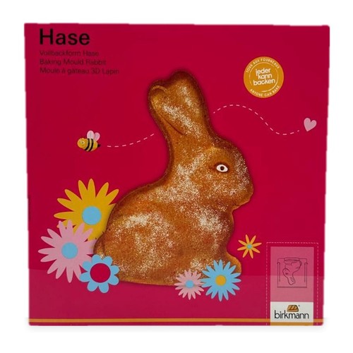 RBV Birkmann 3D Vollbackform Hase Osterhase Backform Antihaft 1000ml Karbonstahl