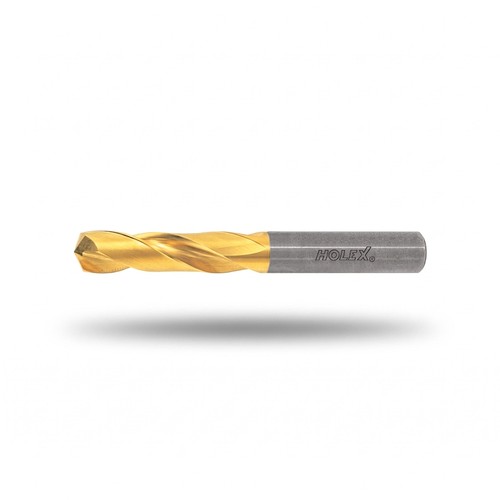 HOLEX VHM-Hochleistungsbohrer 10,5 mm DIN 6537 K TiN Spiralbohrer Metall 122310