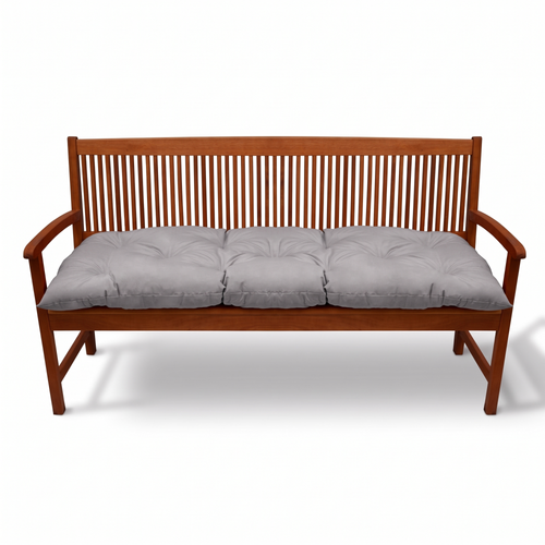Beautissu Bankauflage Flair BK Hellgrau 100x50x8 cm Sitzkissen Polsterauflage