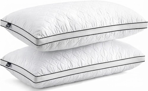 BedStory Kopfkissen 40x80 cm 2er Set Mikrofaser Kissen Waschbar Weiß Allergiker