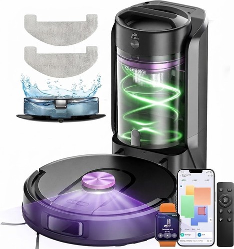 Vexilar Cleanova W15 GreenBin Saug Wischroboter 10000Pa Zyklon Absaugstation