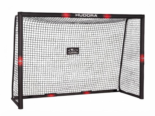 HUDORA Fußballtor Pro Tect 240 Schwarz Stahl 240x160x85cm Gartentor Netz 76914
