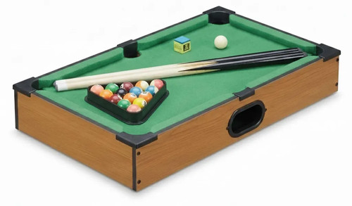 Relaxdays 10022516 Mini Billardtisch Tischbillard Poolbillard Set 51x31cm Gruen