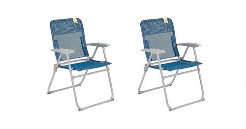 Easy Camp Swell Campingstuhl 2er Set Klappstuhl Strandstuhl 100kg Ocean Blue