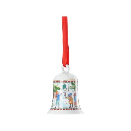 Hutschenreuther Weihnachtsglocke 2025 Weihnachtsspiele Porzellan Glocke 7,5cm