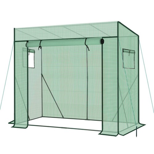 Zelsius Foliengewächshaus 143x143x195 cm Treibhaus Tomatenhaus mit 8 Regalen FG…