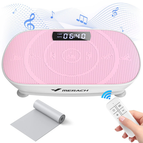 MERACH MR-2398 Vibrationsplatte Vibrationstrainer Fitness Ganzkörper Pink Rosa