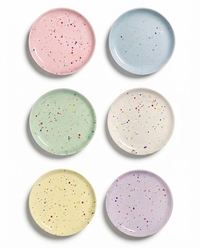 Egg Back Home New Party Brotteller 6er Set Steinzeug 17cm Bunt Kuchenteller