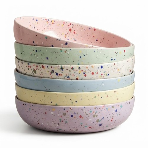 Egg Back Home New Party Pastateller 21cm 6er Set Bunt Mix Handgefertigt