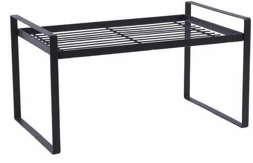 Küchenschrank Organizer Schrankeinsatz Regal Metall Schwarz 33x21x18,5cm Ablage