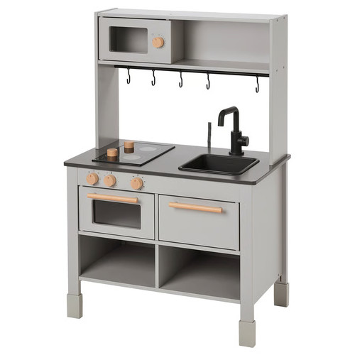 IKEA SILLTRUT Kinderküche Spielküche Grau Holz 68x40x100cm Höhenverstellbar