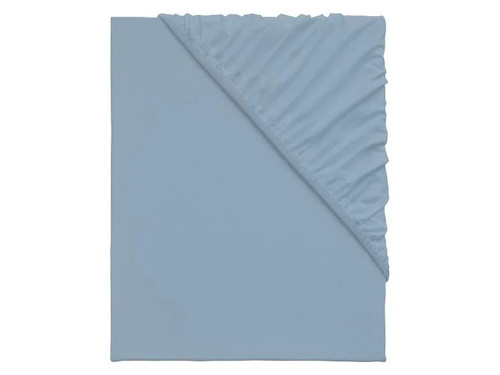Emma Jersey Spannbettlaken 90-100 x 200 cm Hellblau 100% Baumwolle Betttuch