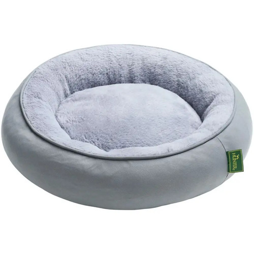 HUNTER Hunde- und Katzenschlafplatz Donut Lincoln Hellgrau Ø 90 cm Hundebett