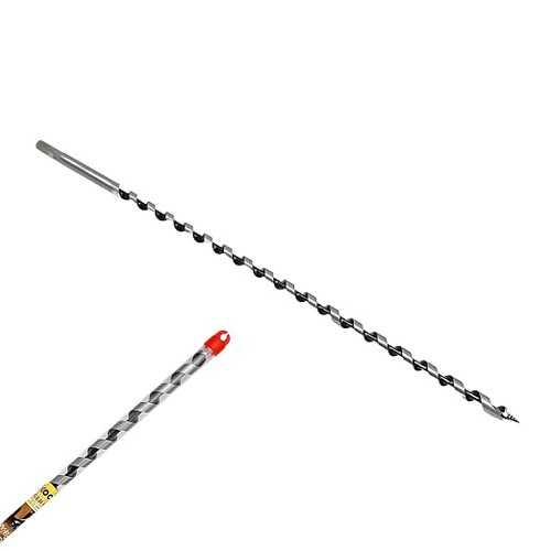 YOKO Schlangenbohrer Ø 25 mm x 400 mm Holzbohrer Balkenbohrer Sechskantschaft