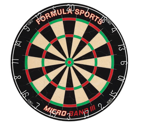 Formula Sports Micro-Band III Bristle Dartboard Sisal Steeldart Dartscheibe 18"