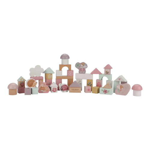 Little Dutch Holzbausteine Fairy Garden 50 Teile Bauklötze Holzspielzeug LD7345